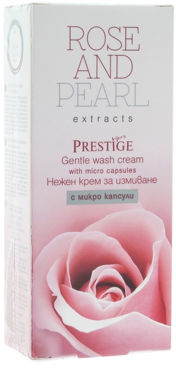 Delikatny krem do mycia twarzy z mikrogranulkami - Vip's Prestige Rose & Pearl Gentle Wash Cream — Zdjęcie N1