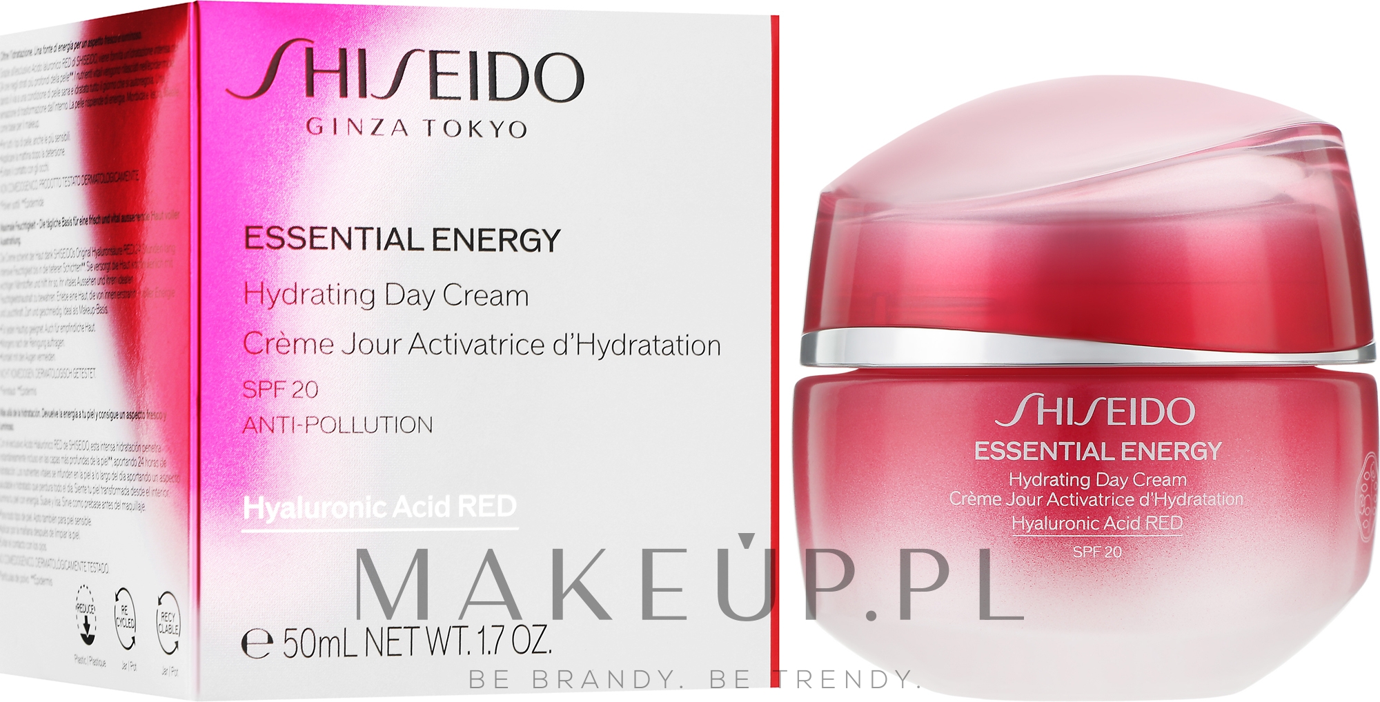 Nawilżający krem ​​na dzień SPF 20 do twarzy - Shiseido Essential Energy Hydrating Day Cream SPF 20 — Zdjęcie 50 ml