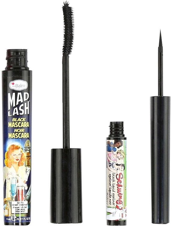 Zestaw do włosów - theBalm Liquid Eyeliner & Mascara Set (mascara/8ml + eye/liner/1,7ml) — Zdjęcie N2