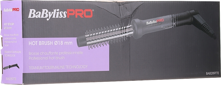 PRZECENA! Szczotko-lokówka, 18 mm - Babyliss PRO Hot Brush Ceramic Pulse Titanium Tourmaline * — Zdjęcie N1