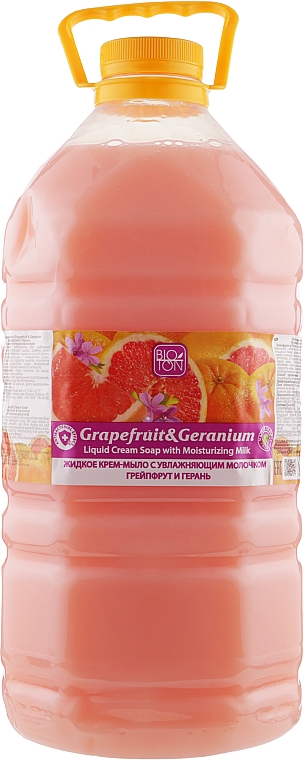 Kremowe mydło w płynie Grejpfrut i geranium - Bioton Cosmetics Active Fruits Grapefruit & Geranium Soap — Zdjęcie N5