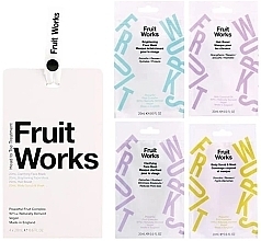 Kup Zestaw - Fruit Works Head To Toe Treatment Wheel Gift Set (f/mask/2x20ml + h/boost/20ml + body/scrub/mask/20ml)