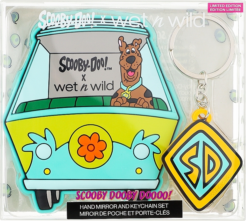 Zestaw - Wet N Wild x Scooby Doo Scooby Dooby Doooo! Hand Mirror and Keychain Set (mirror/1pcs + keych/1pcs) — Zdjęcie N1