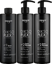 Profesjonalny zestaw do pielęgnacji włosów - Dikson Dikso Plex (shield/500ml + hair/cr/2x500ml) — Zdjęcie N1