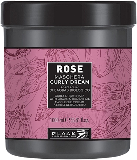 Maska do włosów kręconych z awokado i elastyną - Black Professional Line Rose Curly Dream Mask — Zdjęcie N2