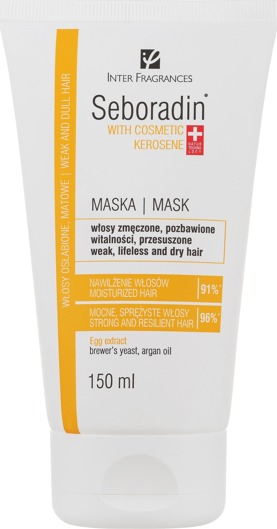 Maska do włosów z naftą kosmetyczną - Seboradin Hair Mask Cosmetic Kerosene — Zdjęcie 150 ml