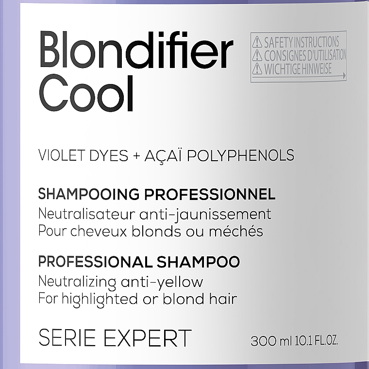 Szampon neutralizujący żółte tony do włosów blond - L'Oreal Professionnel Serie Expert Blondifier Cool Neutralising Shampoo — Zdjęcie N3