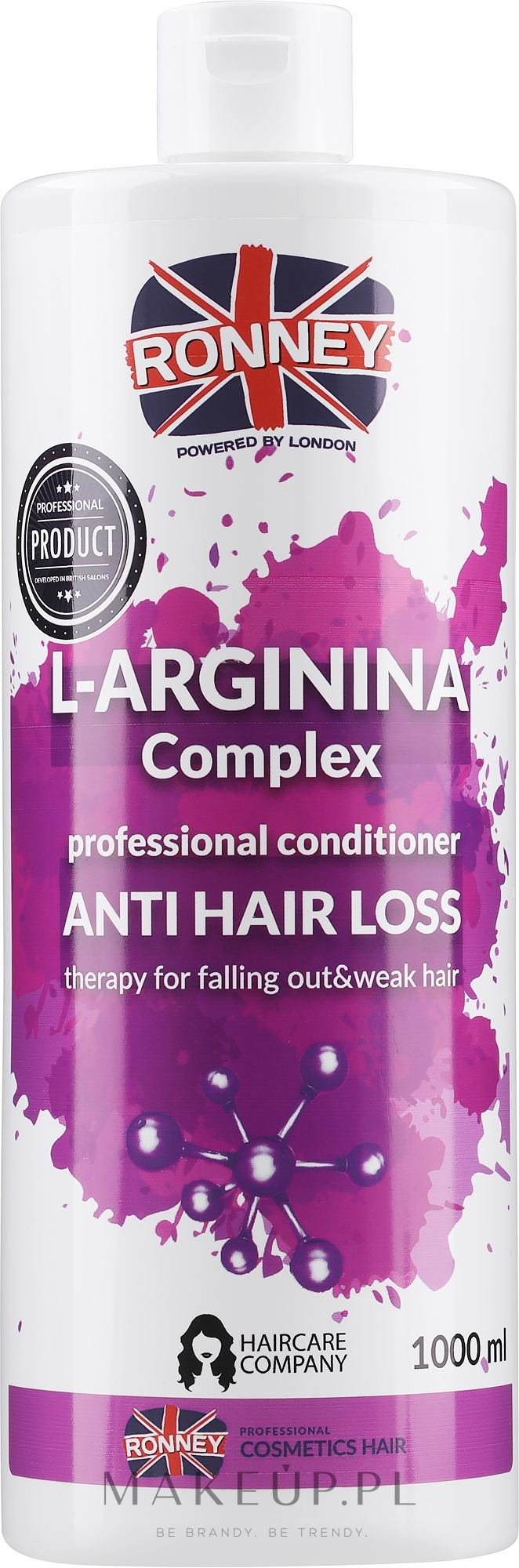 Odżywka do włosów osłabionych - Ronney Professional L-arginina Complex Anti Hair Loss Therapy Conditioner — Zdjęcie 1000 ml