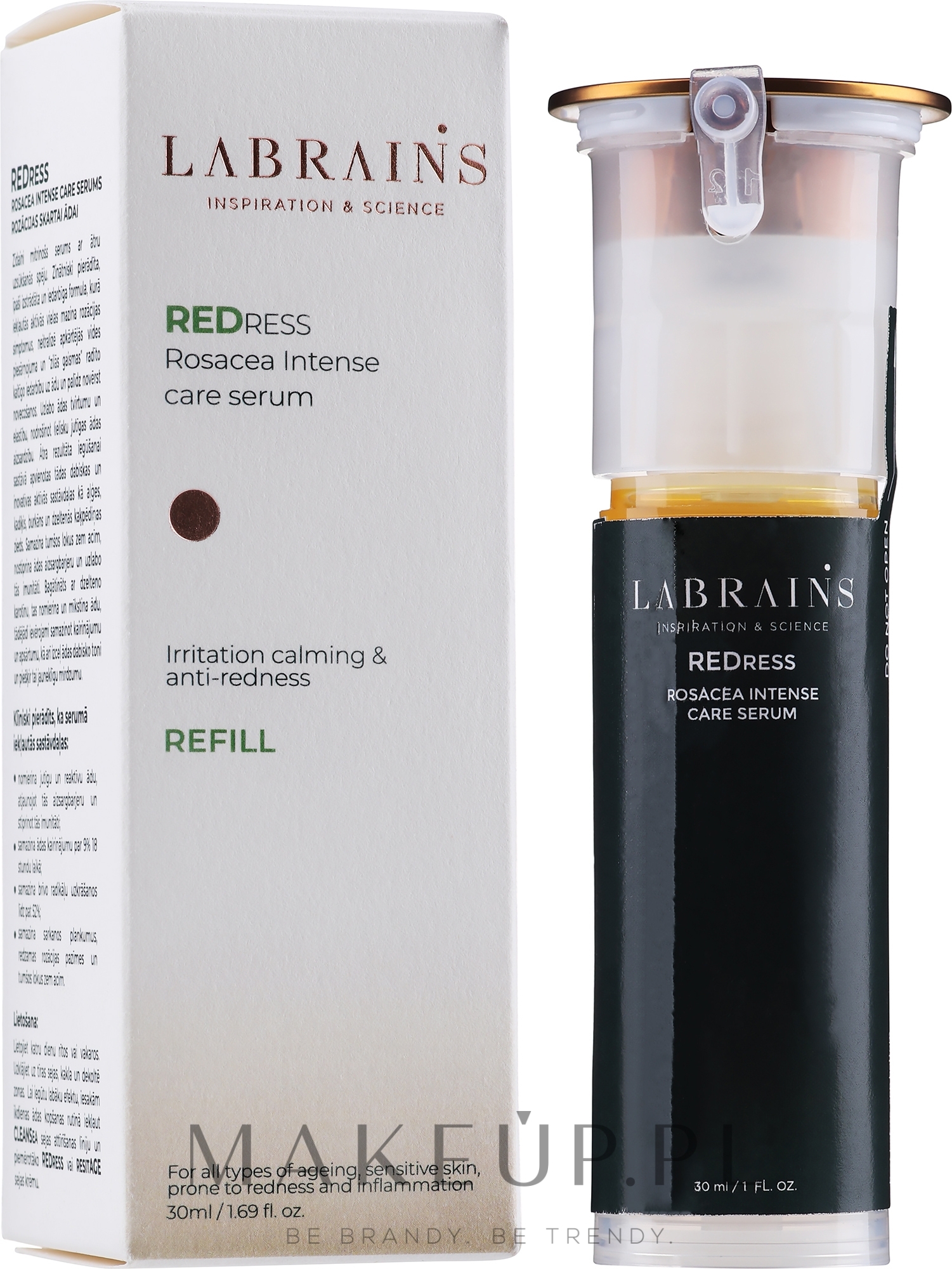 Serum do skóry z trądzikiem różowatym - Labrains Redress Rosacea Intense Care Serum (zapas)  — Zdjęcie 30 ml
