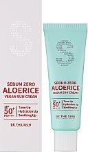 Filtr przeciwsłoneczny do twarzy - Be The Skin Sebum Zero Aloerice Vegan Sun Cream SPF50+ PA++++ — Zdjęcie N2