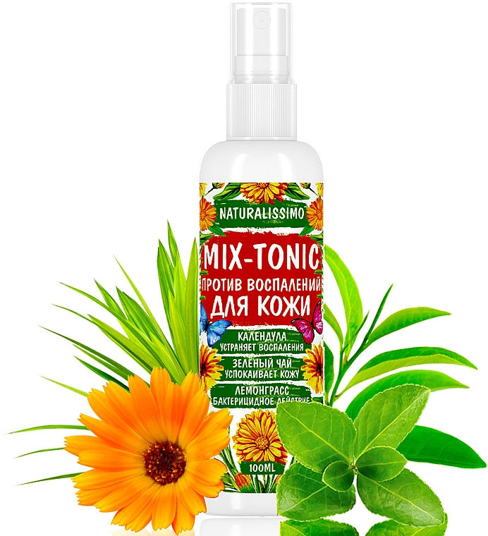 Mix-tonik przeciwzapalny do twarzy i ciała - Naturalissimo Mix-Tonic — Zdjęcie N2