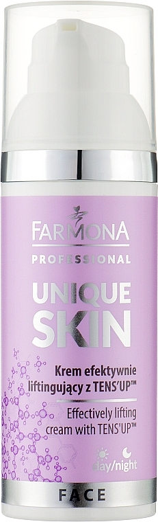 Skuteczny krem ​​liftingujący do każdego rodzaju cery - Farmona Professional Unique Skin Effectively Lifting Cream With TENS'UP — Zdjęcie N1