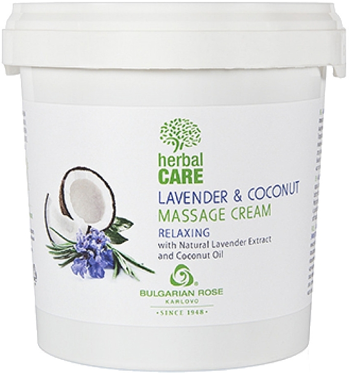 WYPRZEDAŻ Relaksujący krem do masażu - Bulgarian Rose Herbal Care Lavender & Cococnut Massage Cream * — Zdjęcie N4