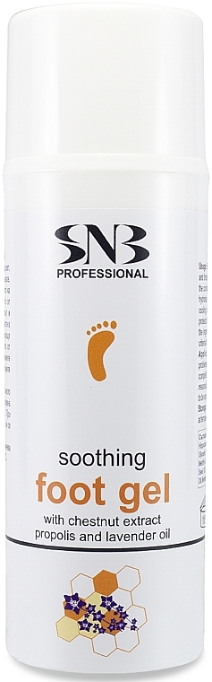 Kojący żel do stóp z ekstraktem z kasztanowca, propolisem i olejkiem lawendowym - SNB Professional Soothing Foot Gel With Chestnut Extract Propolis And Lavender Oil — Zdjęcie N1