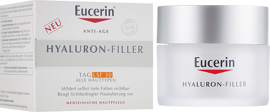 Przeciwstarzeniowy krem do twarzy na dzień SPF 30 - Eucerin Hyaluron-Filler Cream — Zdjęcie N1
