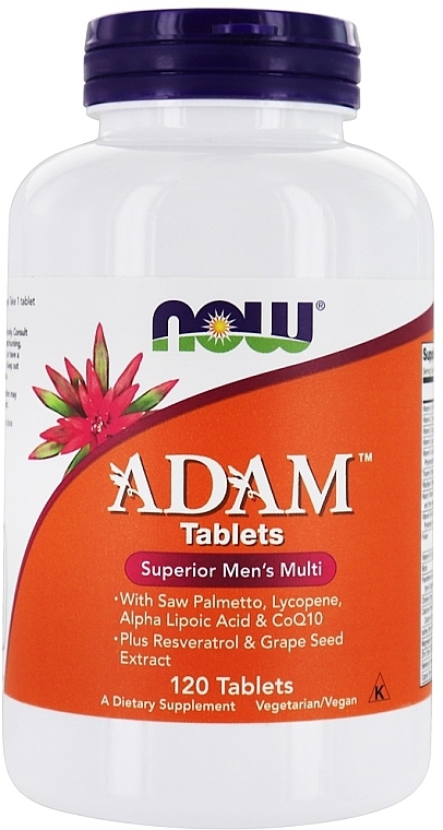 Tabletki multiwitaminowe dla mężczyzn - Now Foods Adam Superior Men's Multi — Zdjęcie N4