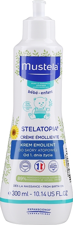 PRZECENA! Emolientowy krem dla dzieci do skóry suchej i z atopowym zapaleniem - Mustela Bébé Stelatopia Emollient Cream With Sunflower * — Zdjęcie N3