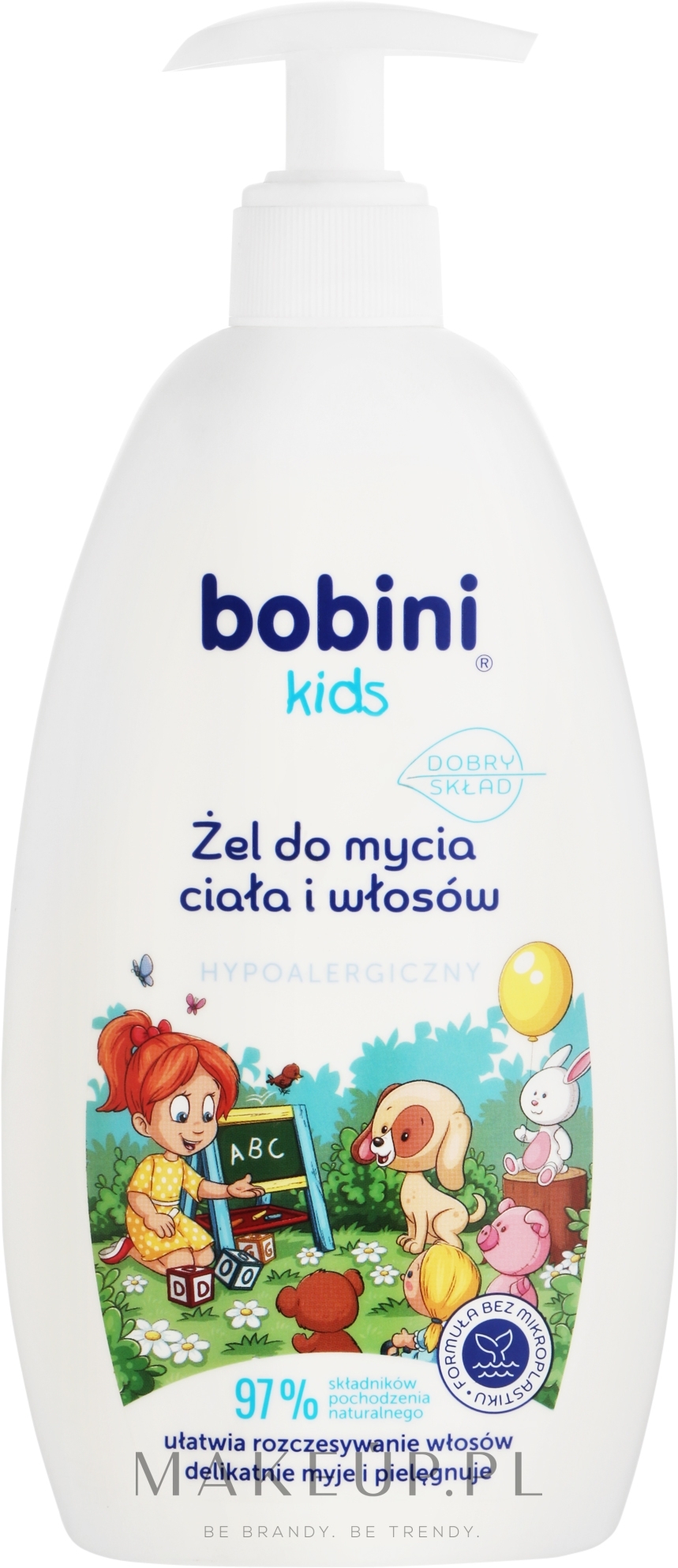 Żel do mycia włosów i ciała dla dzieci - Bobini Kids Body & Hair Wash Hypoallergenic — Zdjęcie 500 ml