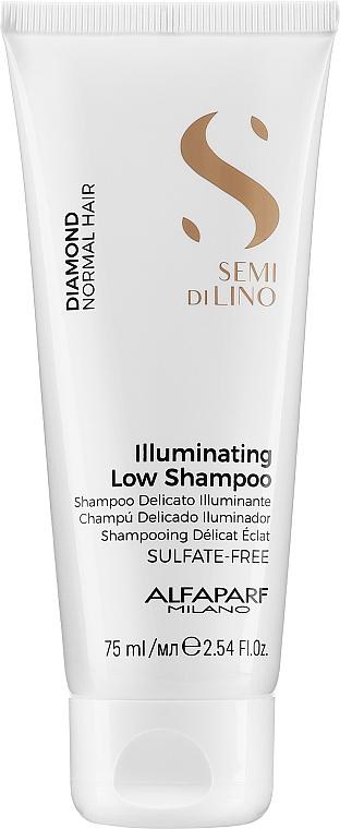 PREZENT! Szampon do włosów z mikrokryształkami - AlfaParf Semi Di Lino Diamond Illuminating Low Shampoo — Zdjęcie N1