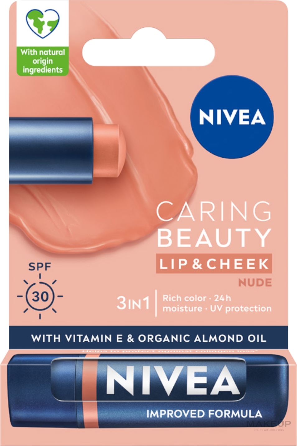 NIVEA - Pielęgnująca pomadka do ust Caring Beauty 3w1  — Zdjęcie Nude