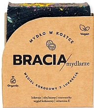 Mydło z węglem drzewnym, kokosem i lukrecją - Bracia Mydlarze Solid Soap Charcoal Coconut with Licorice — Zdjęcie N1