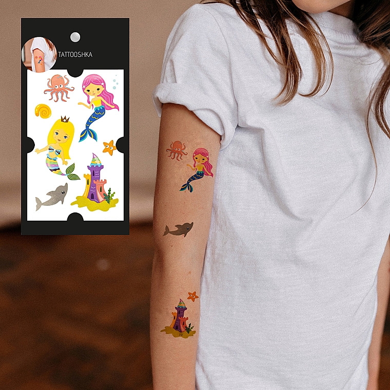 Tatuaż tymczasowy Przyjazne syrenki - Tattooshka — Zdjęcie N4