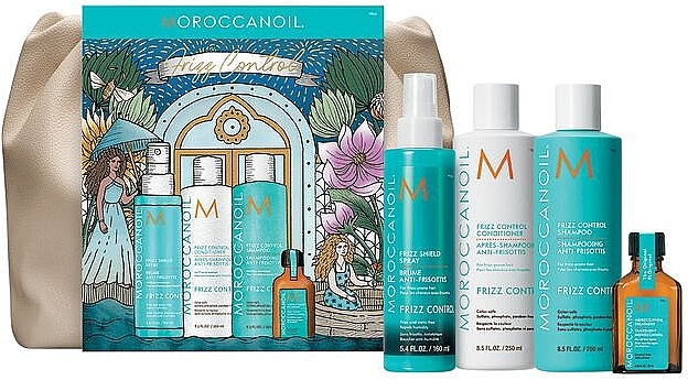 Zestaw do pielęgnacji włosów, 5 produktów - Moroccanoil Holiday Bag Frizz Control — Zdjęcie N1