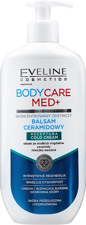 Skoncentrowany odżywczy balsam ceramidowy - Eveline Cosmetics Body Care Med+ — фото N2