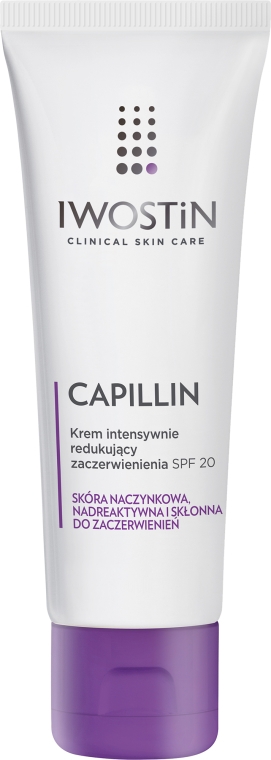 Krem intensywnie redukujący zaczerwienienia SPF 20 - Iwostin Capillin Intensive Cream SPF 20 — Zdjęcie N2