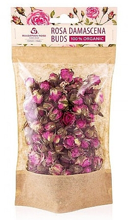 WYPRZEDAŻ Organiczna róża damasceńska, pąki kwiatów - Bulgarian Rose Rosa Damascena Organic Dry Buds * — Zdjęcie N1