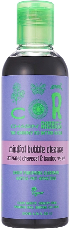 Emulsja do mycia z aktywnym węglem drzewnym - Chasin' Rabbits Mindful Bubble Cleanse Daily Purifying Cleanser — Zdjęcie N1