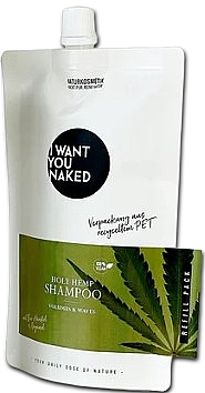 Szampon do włosów Volume & Waves - I Want You Naked Holy Hemp Shampoo (Refill) — Zdjęcie N1