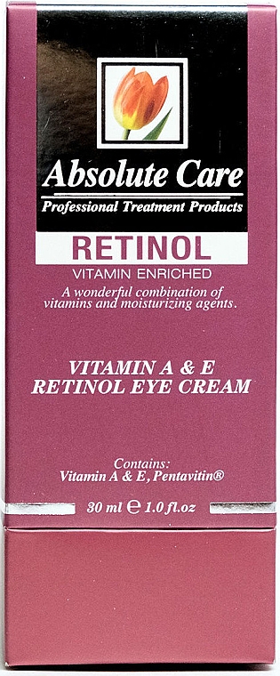 Przeciwzmarszczkowy krem pod oczy z retinolem - Absolute Care Retinol Eye Cream — Zdjęcie N2