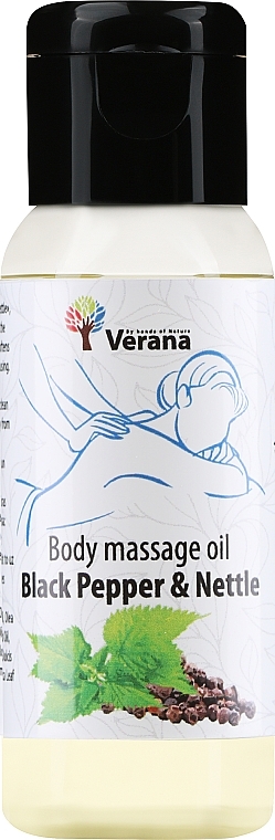Olejek do masażu ciała Black Pepper and Nettle - Verana Body Massage Oil  — Zdjęcie N1