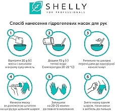 Hydrożelowa maska na dłonie z płatkami róży - Shelly Professional Hydrojelly Hand Mask — Zdjęcie N5