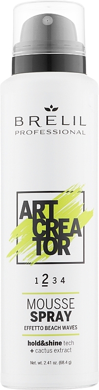 Pianka do włosów w sprayu - Brelil Art Creator Beach Waves Effect Mousse Spray — Zdjęcie N1