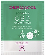 Kojąca maska do twarzy - Dermacol Cannabis CBD Sheet Mask — Zdjęcie N1