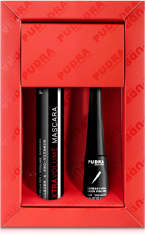 Zestaw - Pudra Cosmetics Try It Kit (mascara/10ml + pencil/3ml) — Zdjęcie N2