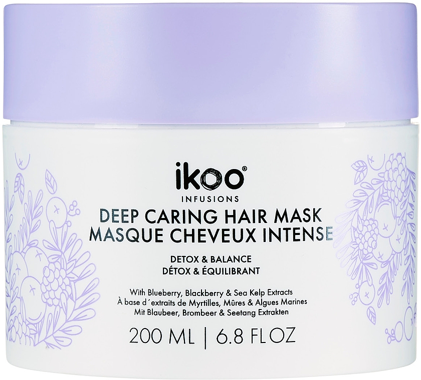 Maska-smoothie do włosów Detoks i równowaga - Ikoo Infusions Deep Caring Hair Mask Detox & Balance — Zdjęcie N1