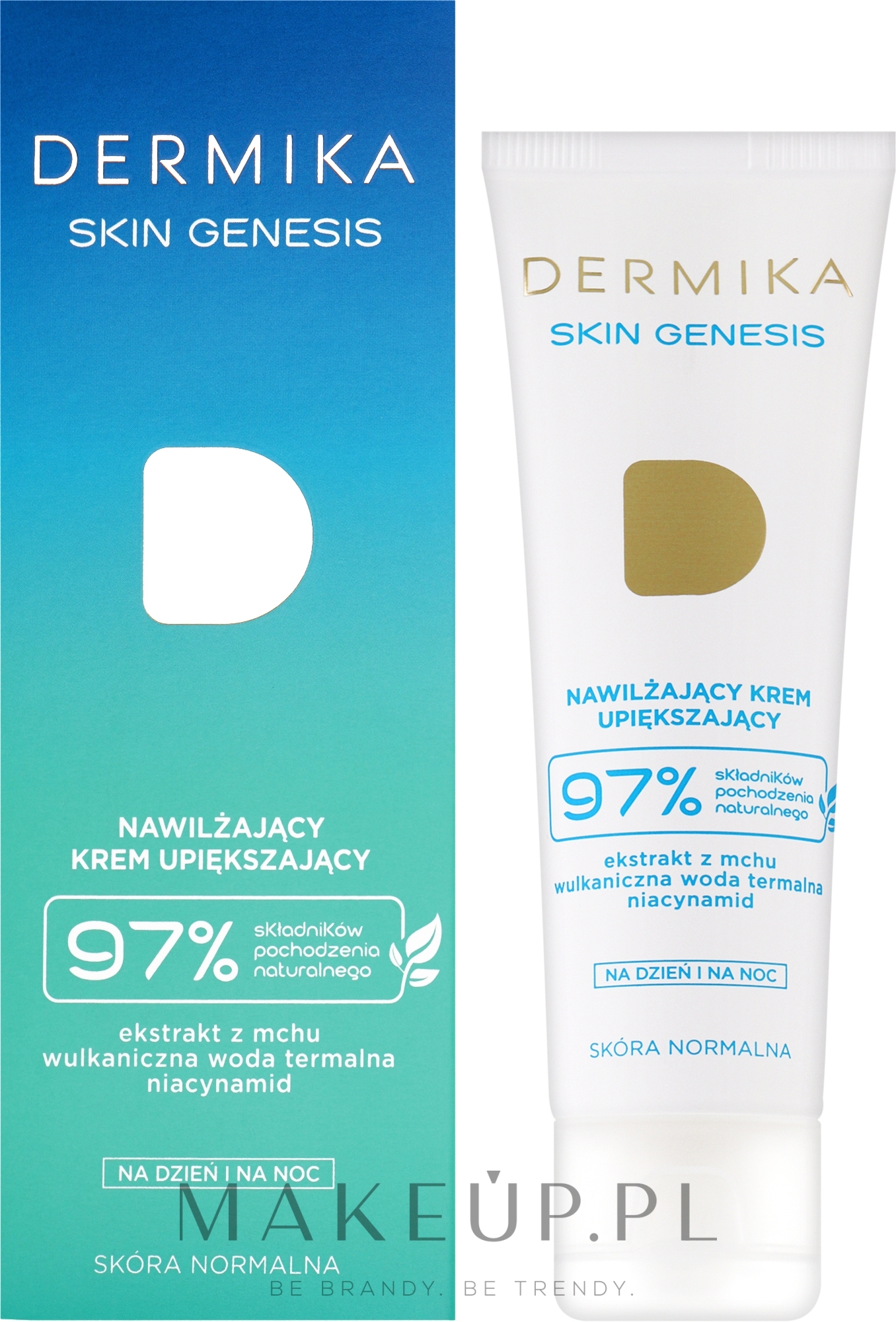Nawilżający krem upiększający na dzień i na noc - Dermika Skin Genesis Moisturising Face Cream — Zdjęcie 50 ml