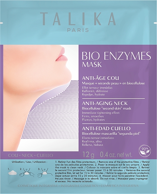 Przeciwstarzeniowa maska na okolice szyi i dekoltu - Talika Bio Enzymes Mask Anti-Age — Zdjęcie N1