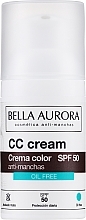 Krem CC do twarzy SPF 50 dla skóry tłustej i mieszanej - Bella Aurora CC Anti-Spot Cream SPF50 Oil Free — Zdjęcie N1