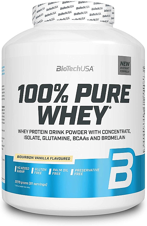 Białko Wanilia Bourbon - BiotechUSA 100% Pure Whey Bourbon Vanilla — Zdjęcie N3