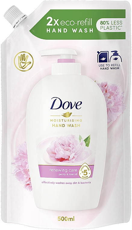 Kremowe mydło w płynie z piwonią - Dove Cream Wash Fresh Touch (uzupełnienie) — Zdjęcie N1