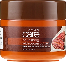 Regenerująco-odżywczy krem z masłem kakaowym do skóry suchej i bardzo suchej - Avon Care Norushing With Cocoa Butter Face Cream — Zdjęcie N1