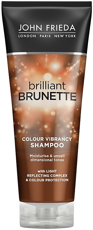 Nawilżający szampon ochronny do włosów brązowych - John Frieda Brilliant Brunette Colour Protecting