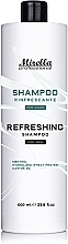 Szampon do włosów dla mężczyzn, z mentolem i olejkiem rycynowym - Mirella Professional Shampoo — Zdjęcie N1