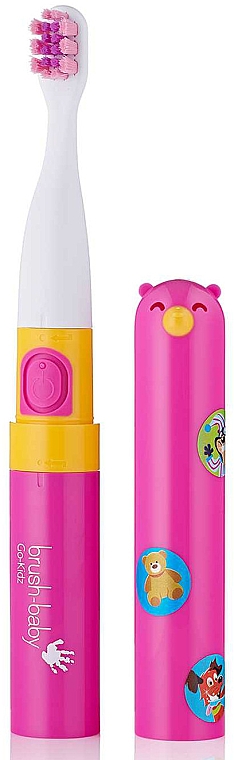 Elektryczna do zębów z elektrycznymi, różowa - Brush-Baby Go-Kidz Pink Electric Toothbrush — Zdjęcie N3