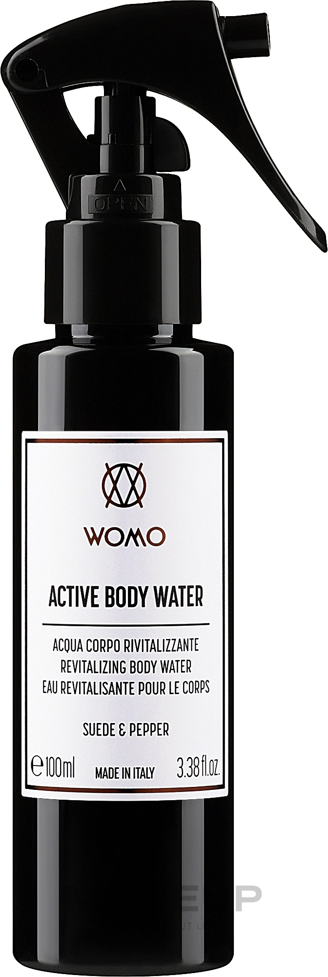 Suede & Pepper Aktywna woda do ciała - Womo Active Body Water Suede & Pepper — Zdjęcie 100 ml