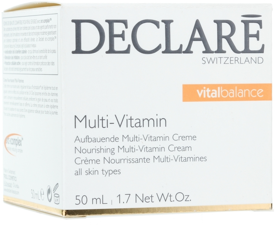 Multiwitaminowy krem odżywczy do twarzy - Declare Nourishing Multi-Vitamin Cream 50 ml — Zdjęcie N1